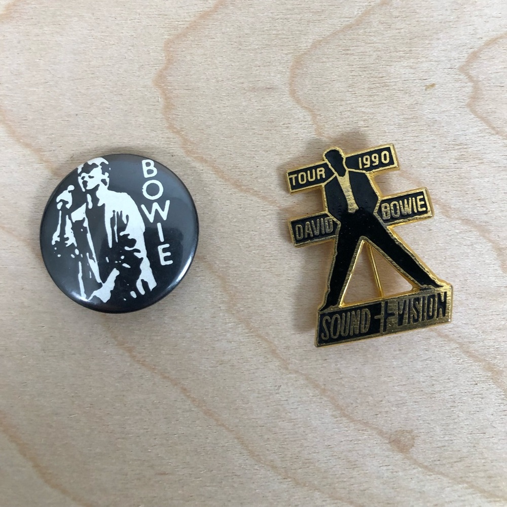 David Bowie tour pins